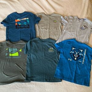 Lot of 5 Under Armor Tshirts, 1 Adidas Tshirt Size Small